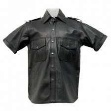 Short Sleeve Leather Shirt Short Sleeve Leather Shirt