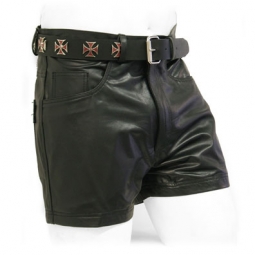 Black Leather Unisex Shorts Black Leather Unisex Shorts