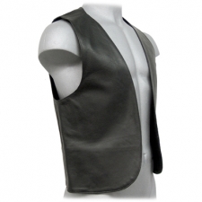 Bar Vest In Black Leather Bar Vest In Black Leather