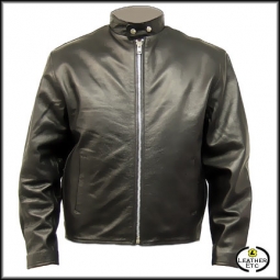 Band Collar Leather Jacket Band Collar Leather Jacket