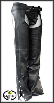 Black Leather Basic Chaps Black Leather Basic Chaps