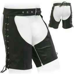 Short Chaps In Black Leather Short Chaps In Black Leather