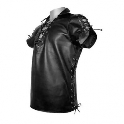 Front And Side Lace Muscle Shirt Front And Side Lace Muscle Shirt