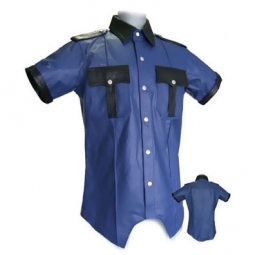 Highway Patrol Shirt in Blue/Black Combination Highway Patrol Shirt in Blue/Black Combination