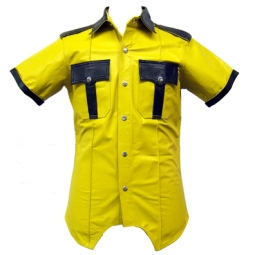 Yellow/Black Leather Highway Patrol Shirt Yellow/Black Leather Highway Patrol Shirt