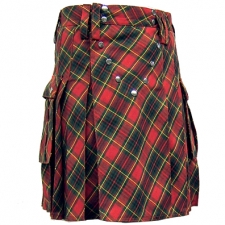 Red Palid Fabric Scottish Kilt Red Palid Fabric Scottish Kilt