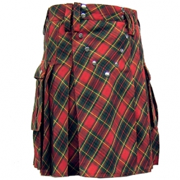 Red Palid Fabric Scottish Kilt Red Palid Fabric Scottish Kilt