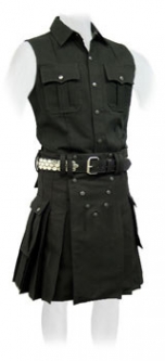 Black Garment Scottish Kilt Black Garment Scottish Kilt