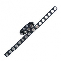 Black Leather Eight Speed Cock Ring Black Leather Eight Speed Cock Ring
