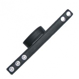 Black Leather Three Snap Cock Ring - Wide Black Leather Three Snap Cock Ring - Wide