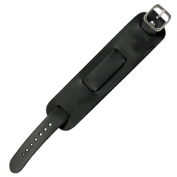 Black Leather Plain Watchband Black Leather Plain Watchband