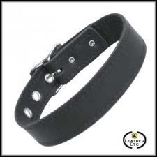 Plain Black Leather Collar Plain Black Leather Collar