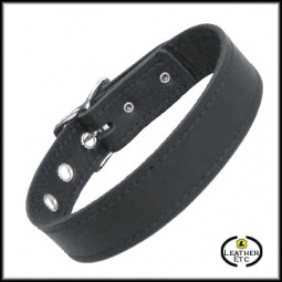 Plain Black Leather Collar Plain Black Leather Collar