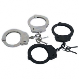 Chrome or Black Finished Police Handcuffs Chrome or Black Finished Police Handcuffs