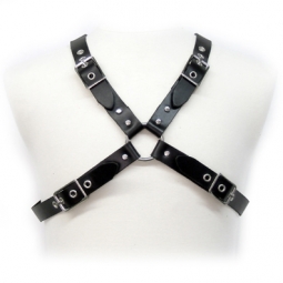 Black Leather Buckle Harness For Men Black Leather Buckle Harness For Men