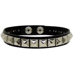 Black Leather Collar WIth Pyramid Studs Black Leather Collar WIth Pyramid Studs