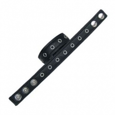 Black Leather Cock Ring With Eyelets Black Leather Cock Ring With Eyelets