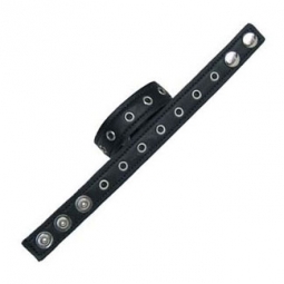 Black Leather Cock Ring With Eyelets Black Leather Cock Ring With Eyelets