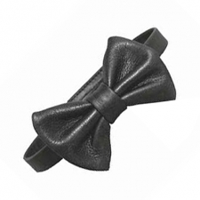 Black Leather Bow Tie Black Leather Bow Tie