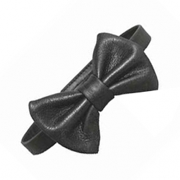 Black Leather Bow Tie Black Leather Bow Tie