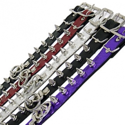 Collar With Metal Ring And Spikes Collar With Metal Ring And Spikes