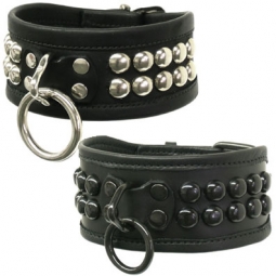 Collar With Two Rows Of Round Studs Collar With Two Rows Of Round Studs