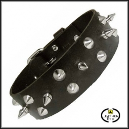 Bull Dog Collar In Black Leather Bull Dog Collar In Black Leather