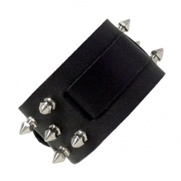 Leather Watchband With Small Spikes Leather Watchband With Small Spikes
