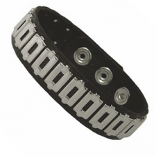 Leather Armband with Chain Studs Leather Armband with Chain Studs
