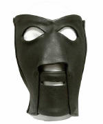 Black Leather Bondage Hood