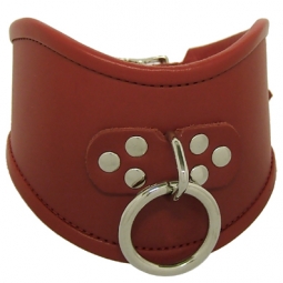 Red Leather Posture Collar Red Leather Posture Collar