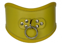Yellow Leather Posture Collar Yellow Leather Posture Collar
