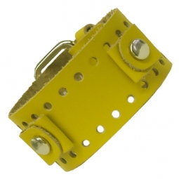 Yellow Leather Two Prong Watch Band Yellow Leather Two Prong Watch Band