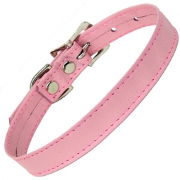 Pink Leather Plain Collar Pink Leather Plain Collar