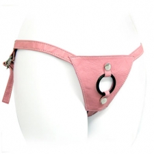 Pink Leather Stallion Strap On Pink Leather Stallion Strap On