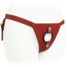 Red Leather Stallion Dildo Harness Red Leather Stallion Dildo Harness