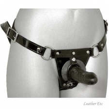 Dildo Harness In Black Patent Leather Dildo Harness In Black Patent Leather
