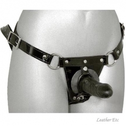 Dildo Harness In Black Patent Leather Dildo Harness In Black Patent Leather
