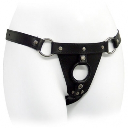 Black Leather Secure Fit Strap On Black Leather Secure Fit Strap On
