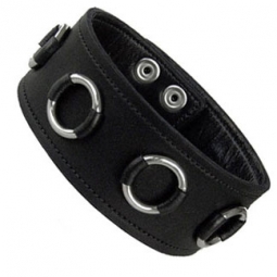 Leather Armband With O Rings Leather Armband With O Rings