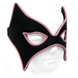Black Leather Mask With Pink Pipipng Black Leather Mask With Pink Pipipng