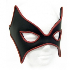 Fetish Mask With Red Leather Piping Fetish Mask With Red Leather Piping