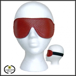 Elastic Strap Blindfold In Perforated Leather Elastic Strap Blindfold In Perforated Leather