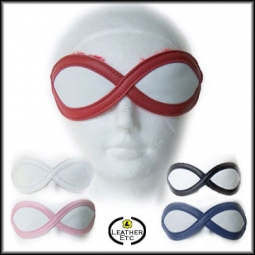 White Blindfold With Fleece And Colorful Trim White Blindfold With Fleece And Colorful Trim