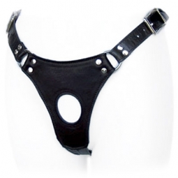 Black Leather Low Rider Strap On Black Leather Low Rider Strap On
