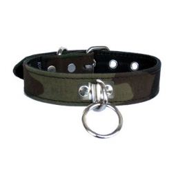 Camouflage Garment And Leather Collar Camouflage Garment And Leather Collar