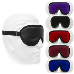 Black Leather Blindfolds With Lining Black Leather Blindfolds With Lining