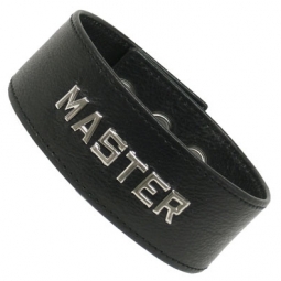 Black Leather MASTER ID Armband Black Leather MASTER ID Armband