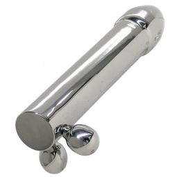 Steel Dildo With Balls Steel Dildo With Balls
