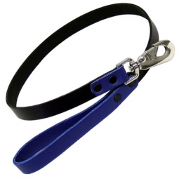 Blue And Black Leather Leash Blue And Black Leather Leash